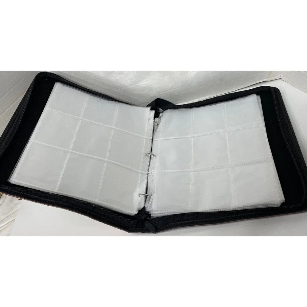 Trading Card Binder 9 Pocket Top Loaded 900 Pockets Zip Card Collection Album